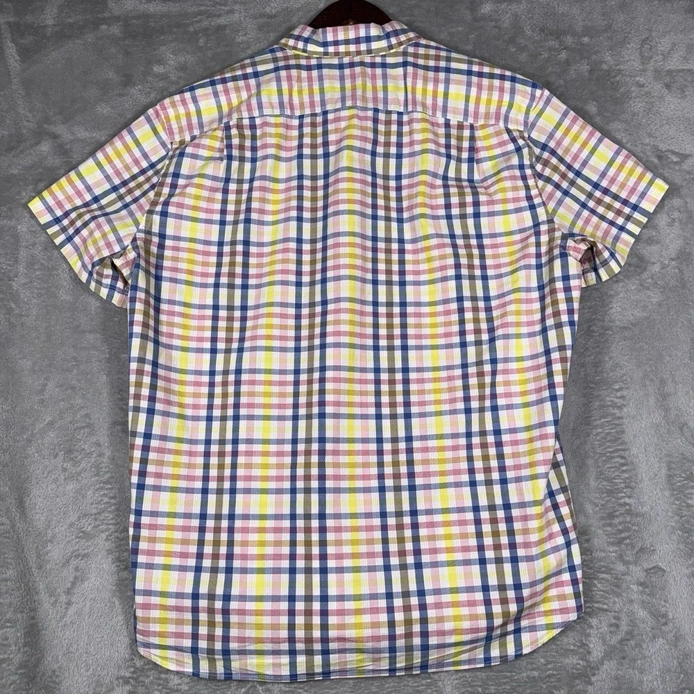 J Crew Shirt Mens XL Colorful Flex Washed Short Sleeve Button Up Preppy Spring - Picture 8 of 9
